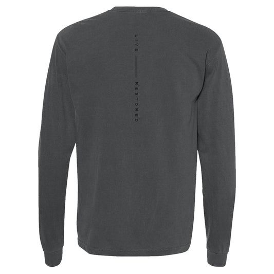 Spine Long Sleeve T-Shirt - Pepper