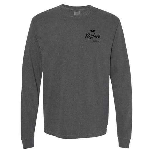 Spine Long Sleeve T-Shirt - Pepper