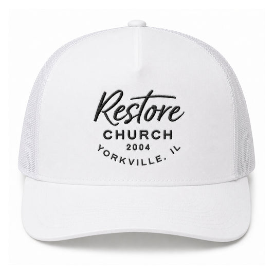 Arc Logo Mesh Back Hat - White