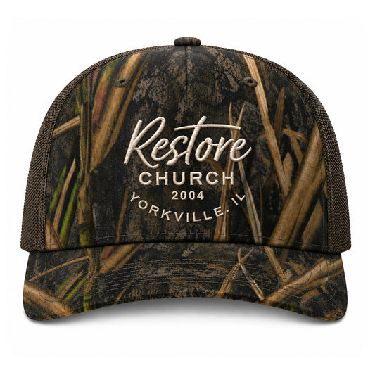 Arc Logo Mesh Back Hat - Wooded Camo